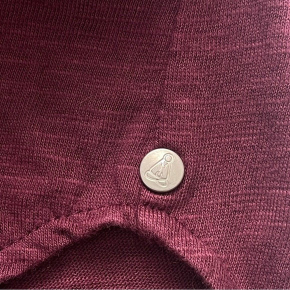 neon buddha XS Lagenlook Layered Hem Sweatshirt Burgundy - Picture 4 of 5